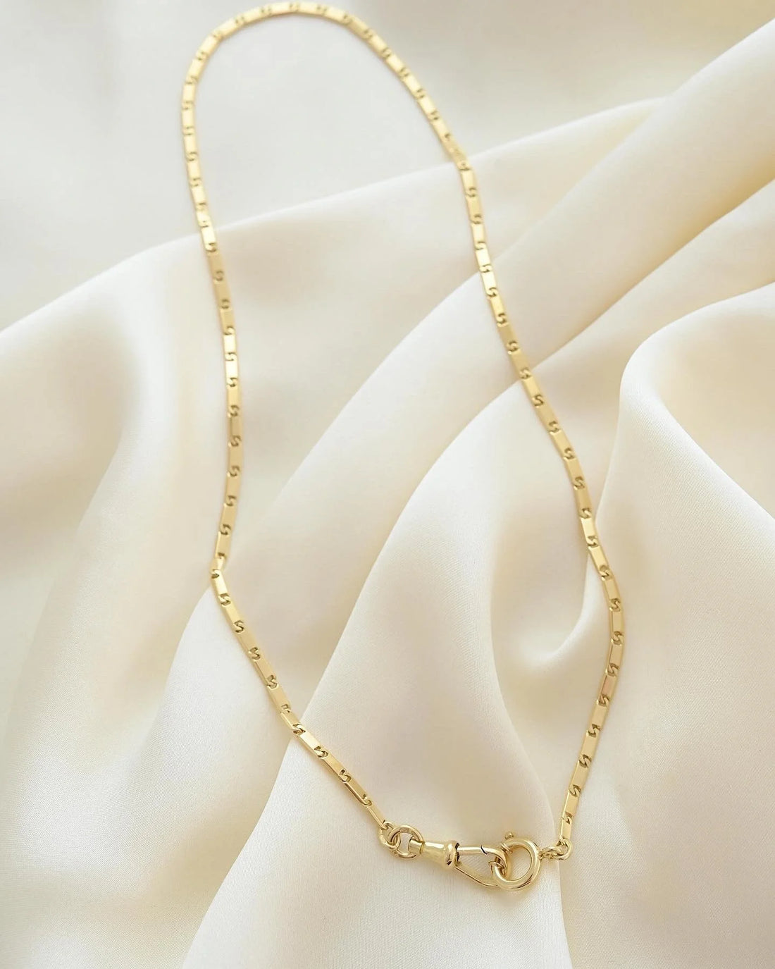 Rare 16.4 Inches Antique Swedish Watch Chain 18K Gold 1920s