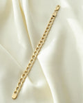 Amazing Rare Square Curb Link Bracelet 18K Gold 1970s
