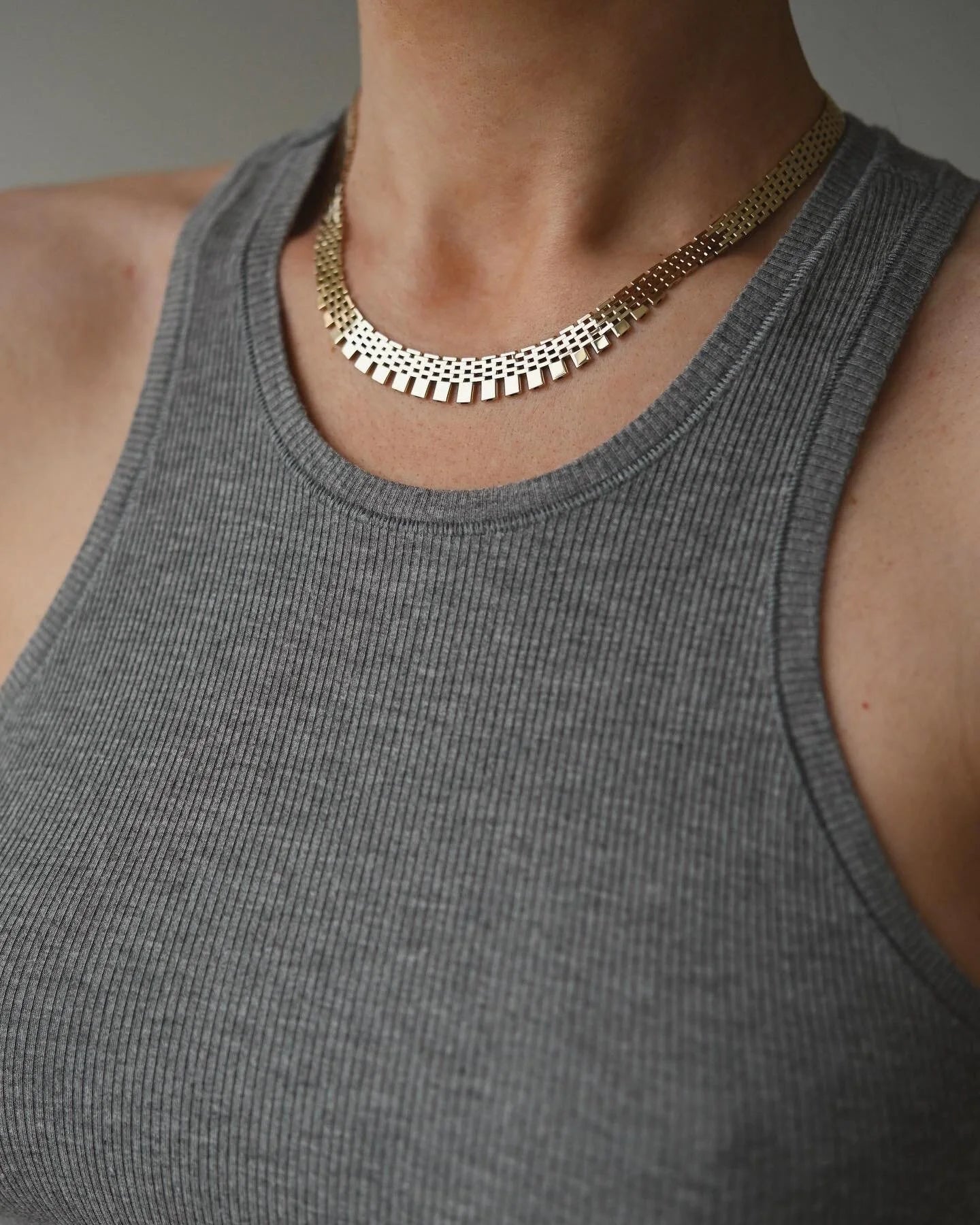 Stunning Danish Vintage Necklace 14K Gold 1970s