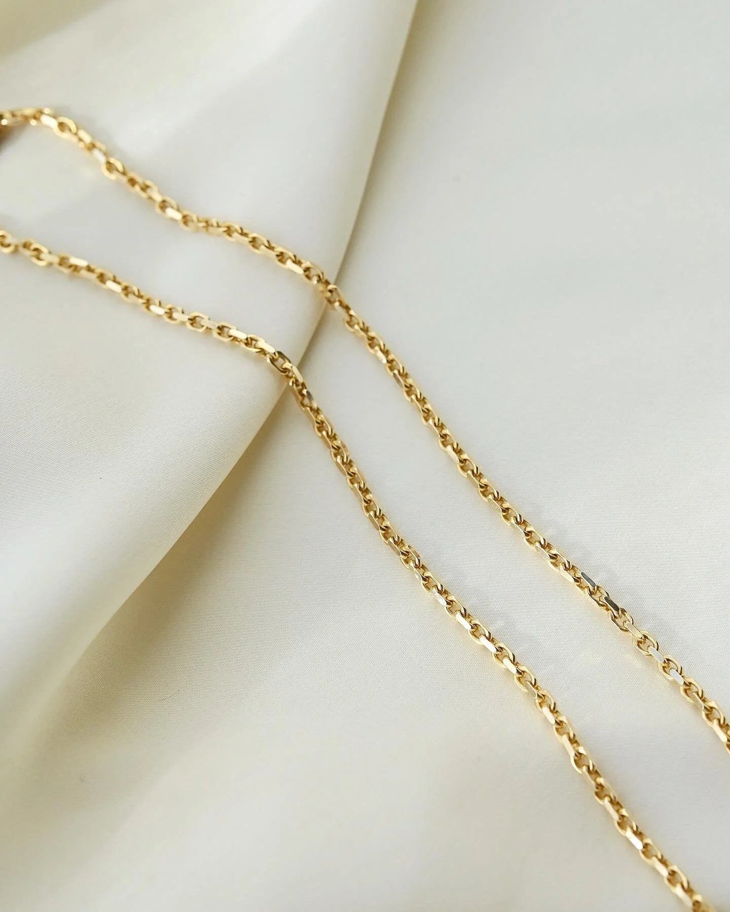 Rare Danish Mid Size Anchor Link Chain 14K Gold