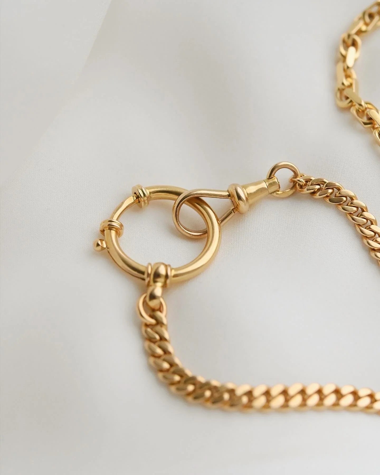 Perfect Rare Smaller Sized Old Watch Chain Bracelet 18K Gold 1920s