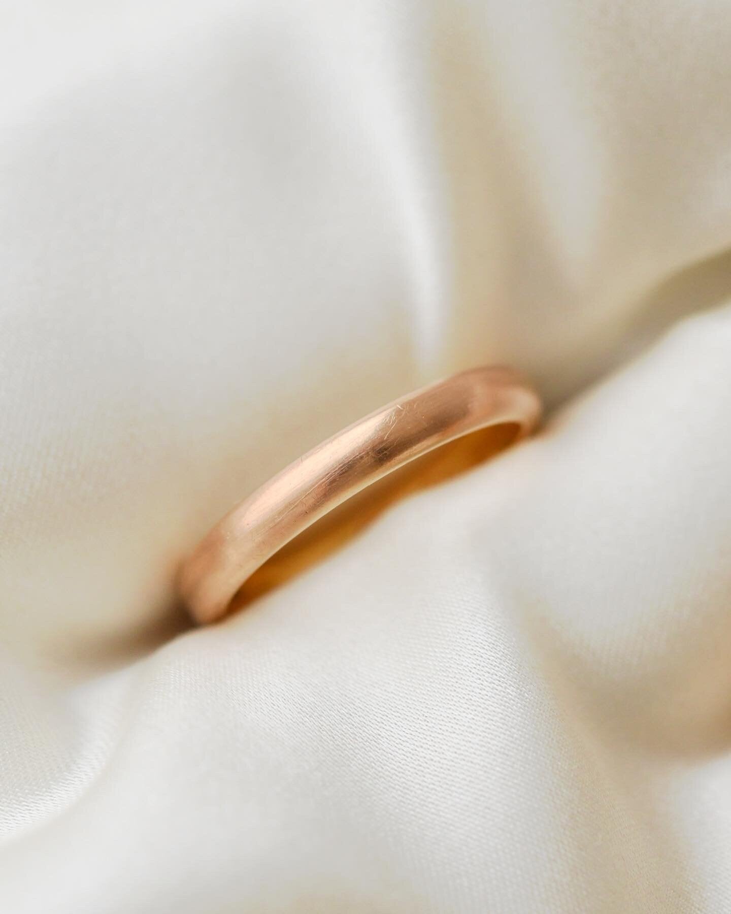 Anna and Arthurs 1930s 20K Rose Gold Bands