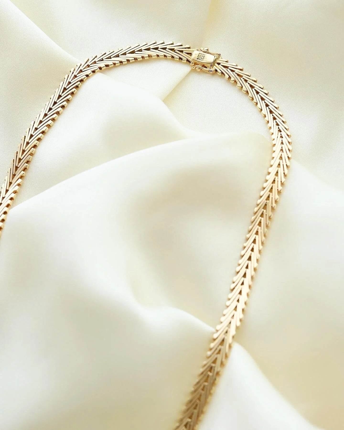 The Perfect Danish Mid Century Necklace 14K Gold 1965