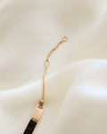Small Wrist Name Plate Bracelet 18K Gold 1980