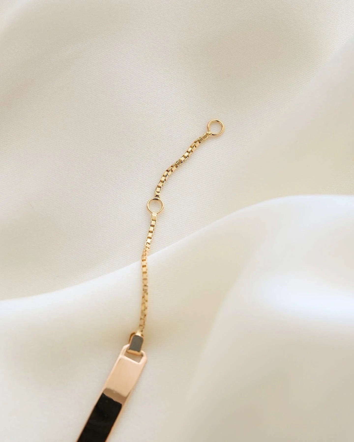 Small Wrist Name Plate Bracelet 18K Gold 1980