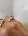 Beautiful Old Baby Blue Spinel Rings 18K Gold 1920-1950