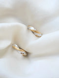 Gorg Vintage 18K Two-Tone Gold Hoop 1980s Earrings