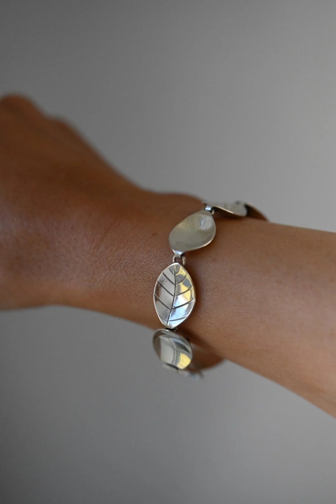 Gorgeous Mid Century Vintage Silver Set w Bracelet and Necklace Sweden 1958