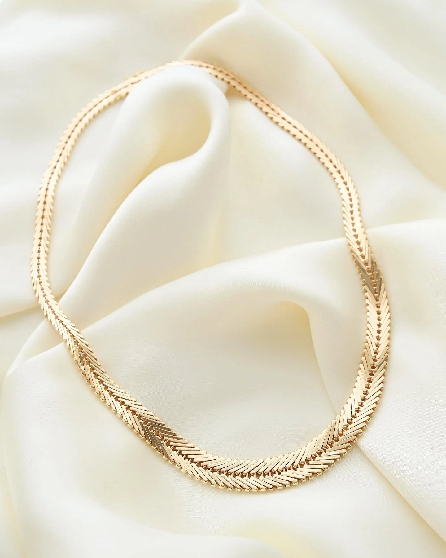 Beautiful Danish Mid Century Necklace 14K Gold 1965