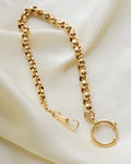 Amazing Antique Jumbo Belcher Link Watch Chain 18K Gold 1910s