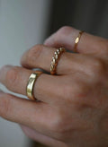 Special Luminous Gold Band Size 8 14K Gold Vintage 1970s