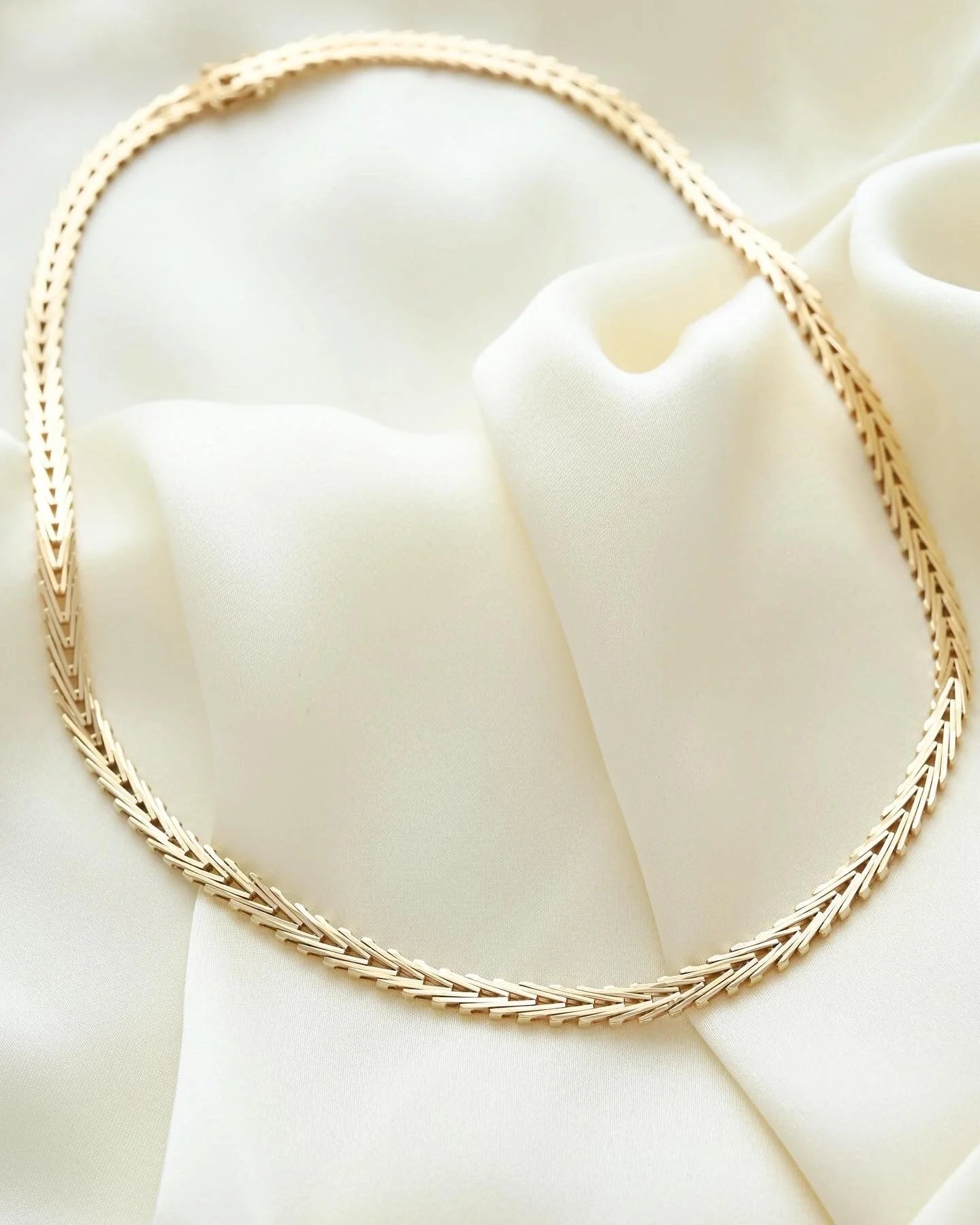 The Last Danish Geneva Link Necklace 14K Gold 1960