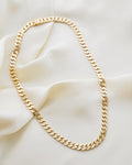 The Ultimate Heavy Vintage Curb Link Necklace 14K Gold