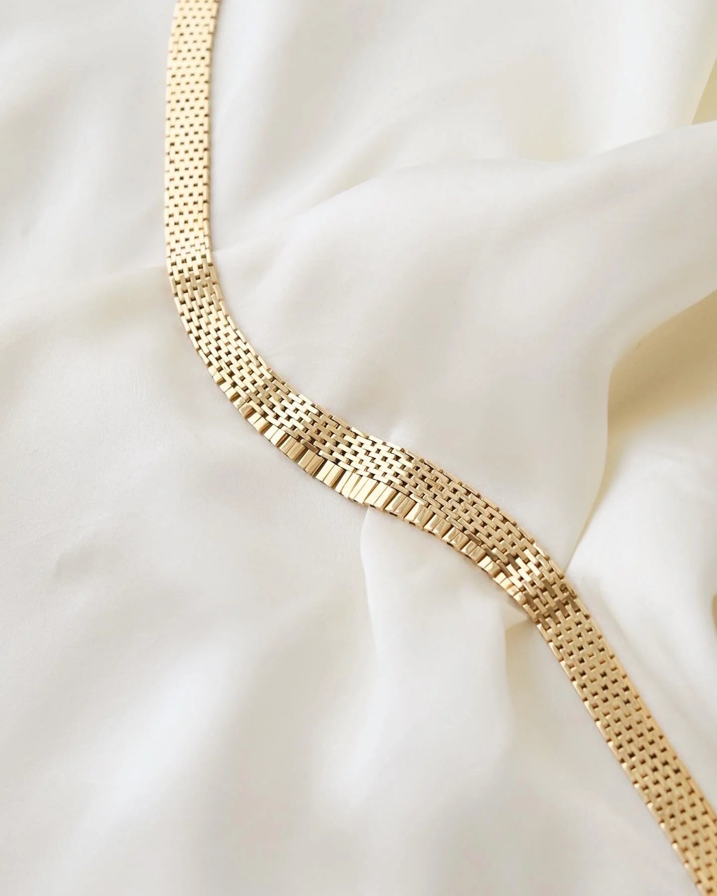 55 Grams Sublime Danish Vintage Necklace 14K Gold 1960