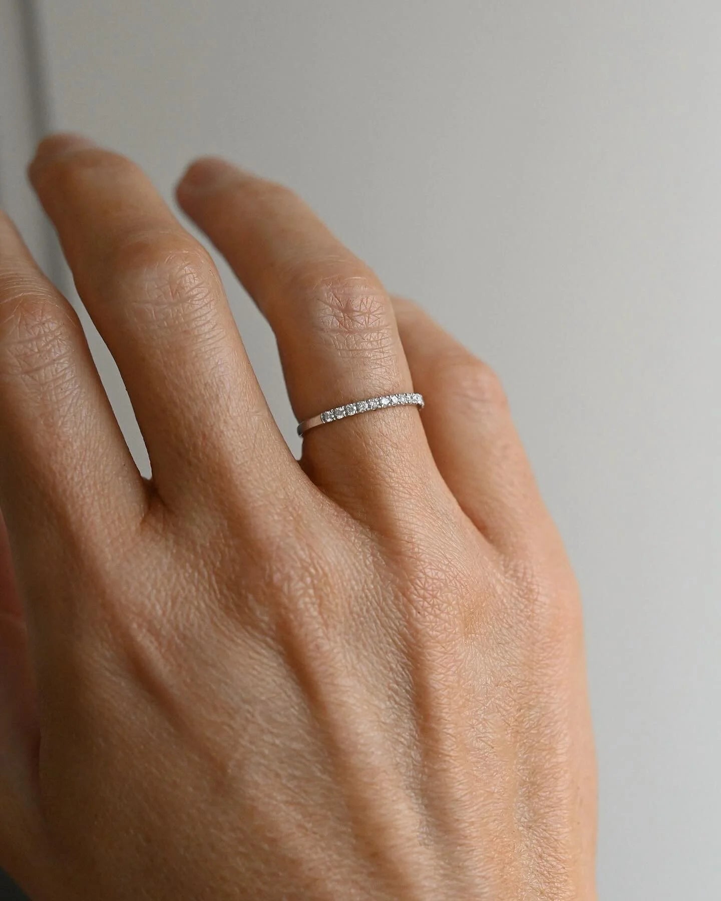 Perfect High Quality Eternity Band Diamonds 18K White Gold