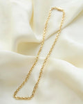 Sublime 17.15 inches Danish Vintage Anchor Chain 14K Gold