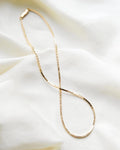 Sleek Italian Vintage Gold Necklace 18K Gold 1970s