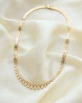 Beautiful Danish Brick Link Necklace by John Viggo Andersen 14K Gold 1960s