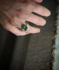 The Best Antique Emerald Bypass Toi Et Moi Ring 14K Gold