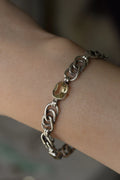 Shipping included! Beautiful Antique Citrine Silver Bracelet 1930s