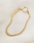 Antique Swedish Curb Link Watch Chain 18K Gold 1920s