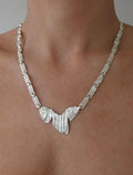 Huge Amazing Swedish Vintage Silver Necklace 1970
