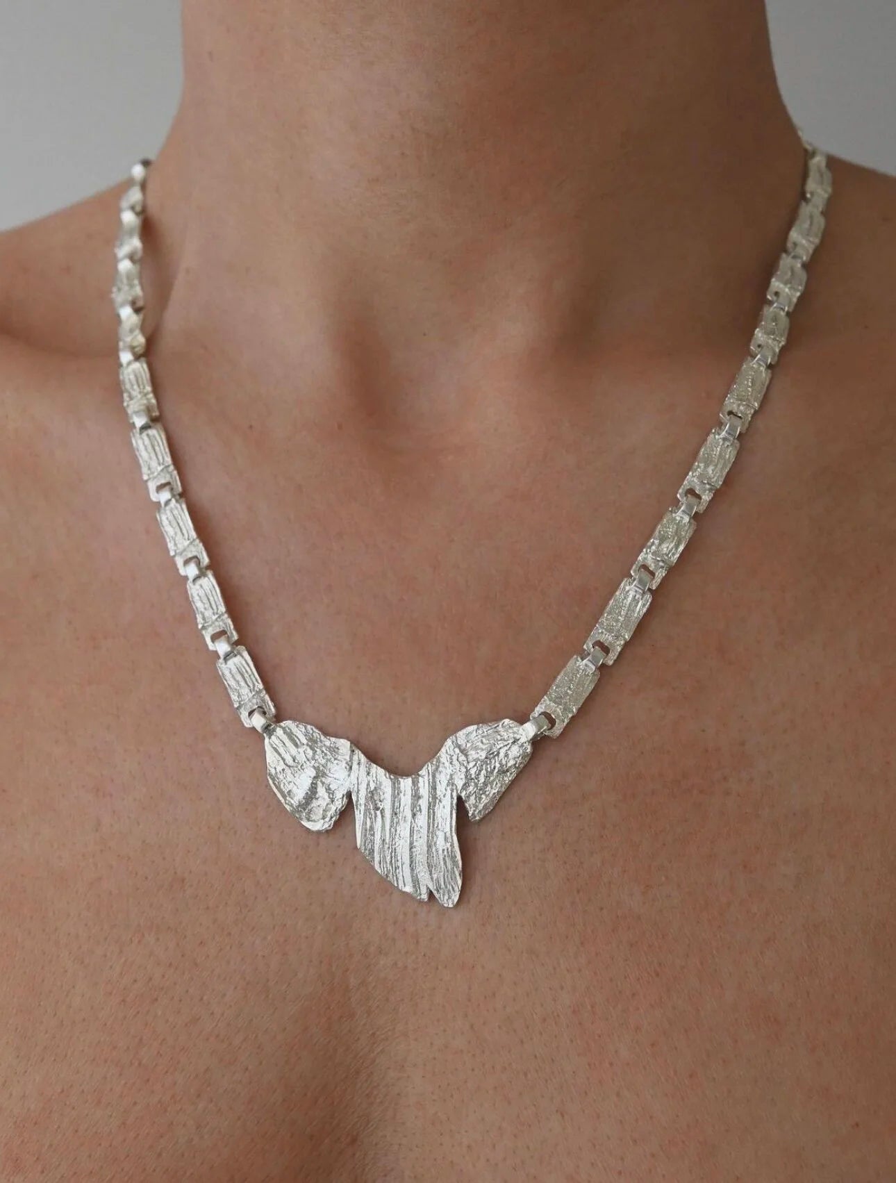 Huge Amazing Swedish Vintage Silver Necklace 1970