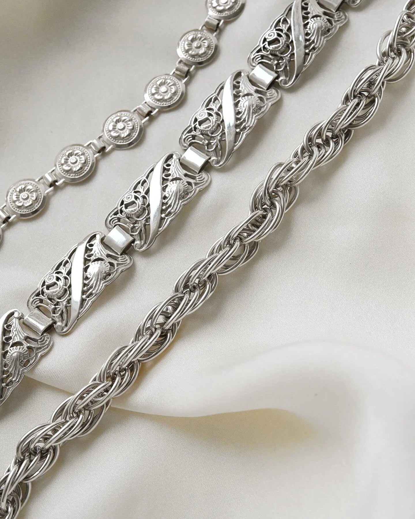 Three Scandinavian Sterling Bracelets Selling Separately