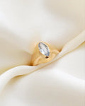 Special Swedish Navette Cut Spinel Ring 18K Gold 1963