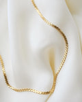 Gorgeous Looong Waves Link Necklace 18K Gold