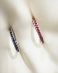 Selling separately! Antique Sapphire and Ruby Bands 18K White Gold 1940