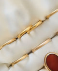 Set of TWO Size 5 Extraordinary Antique Art Deco Bands 23K Gold 1927 and 1933