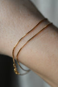 Free shipping! Vintage Box Chain 18K Rose Gold
