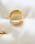 Soft Brushed 7.6 Grams Engraved Heavy Band 18K Gold 1948
