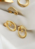 Most Special Mid Century Italian Vintage Earrings 18K Gold