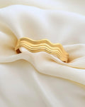 From Personal Collection Contemporary Swedish Cuff Bracelet Silver 18K Gold Over