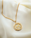 BIG Zodiac Sign Pendant Pisces 18K Gold