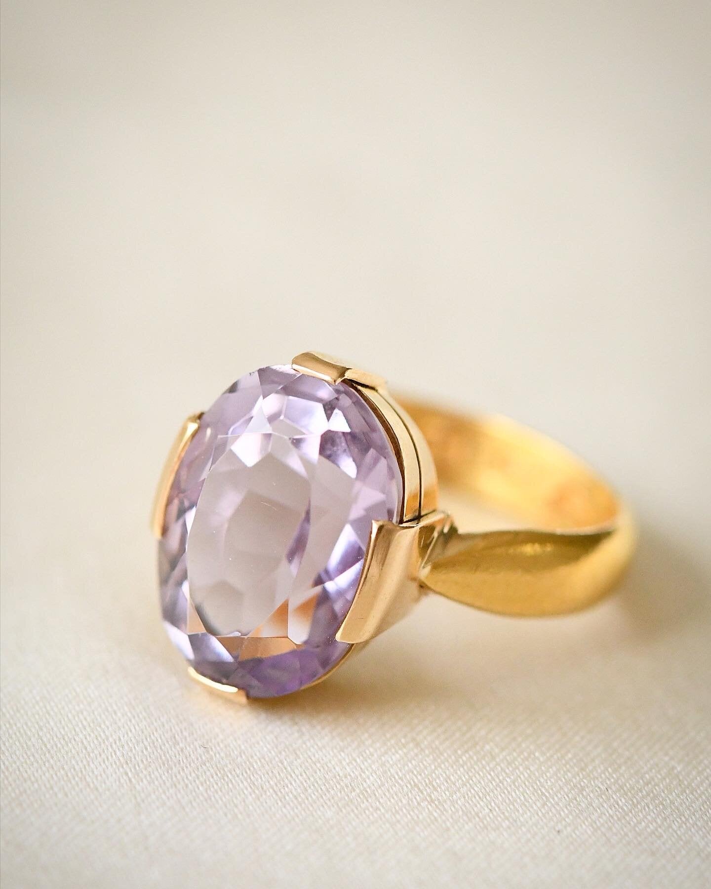 Beautiful Lavendar Amethyst 23K Gold 1900