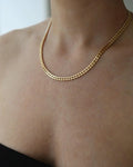 Long Heavy 30 Grams Geneva Link Variation Necklace 14K Gold