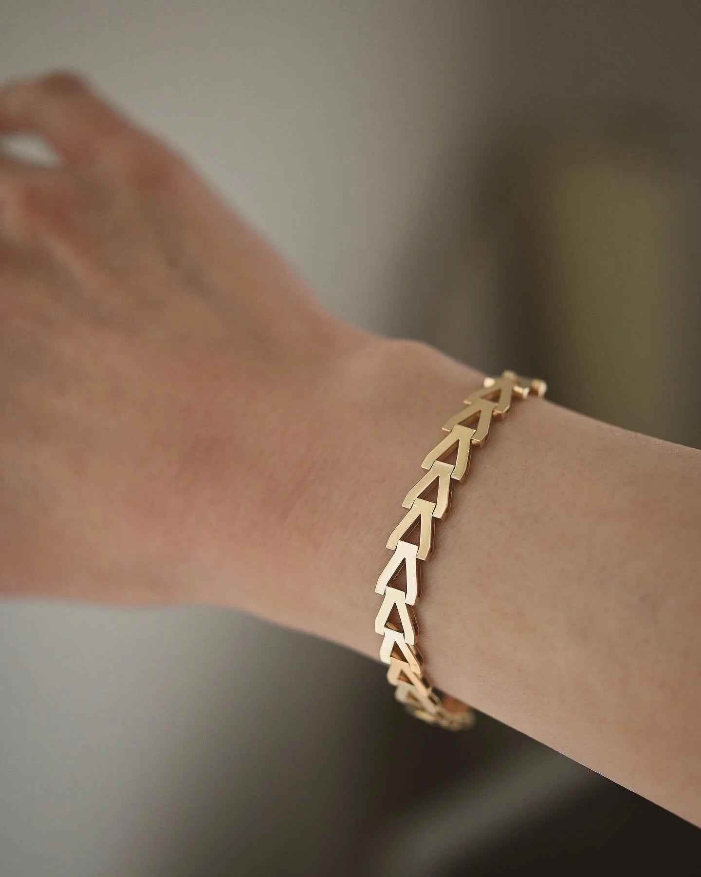Vintage Jumbo Bracelet by Danish Willy Junget 14K Gold 1960