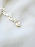 Gorg Vintage Silver Braided Florentine Pattern Bracelet Sterling Silver Denmark Mid 1900s