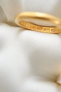 Happy 6.7 Grams Antique Heavy Inscribed Wedding Stacker Band 23K Gold 1934