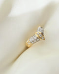 From Personal Collection 0.95 Carats 6.5 Grams Diamond Chevron Ring 18K Gold