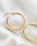 30 mm Vintage Hoop Earrings 18K Gold