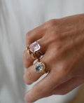 Rare Pink Sapphire Ring Size 7 18K Gold 1950s