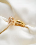 Gorgeous Antique Quartz Crystal Ring 23K Gold 1914