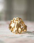 Antique Rare Amazing Victorian Puzzle Ring 18K Gold