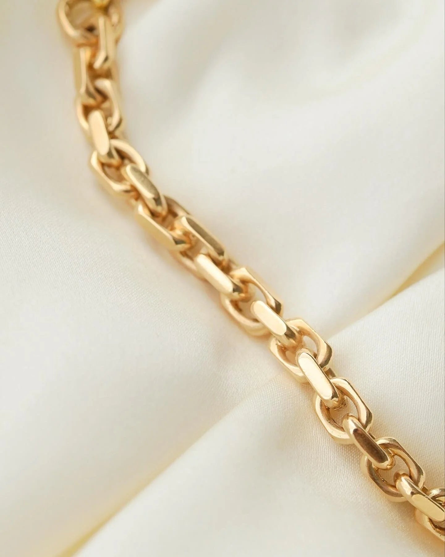 Big Fat Antique Anchor Link Watch Chain 18K Gold