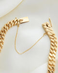 Heavy, 6 mm Swedish Vintage Curb Link Bracelet 18K Gold 1943