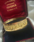 Outstanding Antique C. G. Hallberg Bangle 18K Gold 1884